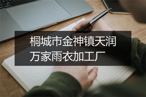 桐城市金神镇天润万家雨衣加工厂