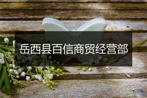 岳西县百信商贸经营部