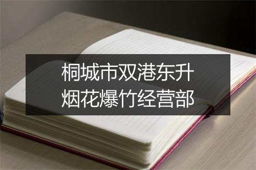 桐城市双港东升烟花爆竹经营部