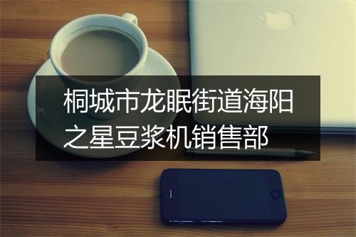 桐城市龙眠街道海阳之星豆浆机销售部
