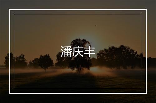潘庆丰