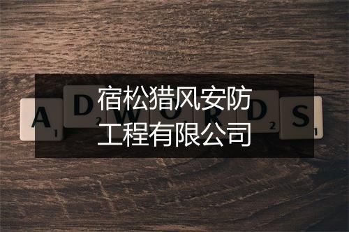 宿松猎风安防工程有限公司