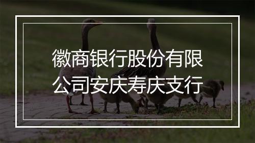 徽商银行股份有限公司安庆寿庆支行