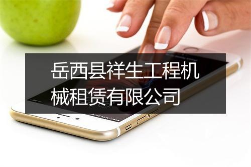 岳西县祥生工程机械租赁有限公司