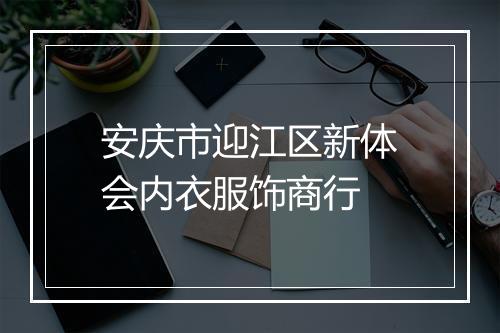 安庆市迎江区新体会内衣服饰商行