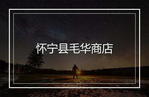 怀宁县毛华商店