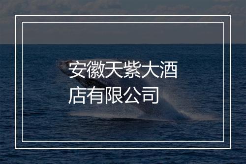 安徽天紫大酒店有限公司