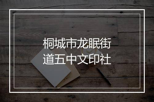 桐城市龙眠街道五中文印社