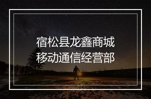 宿松县龙鑫商城移动通信经营部