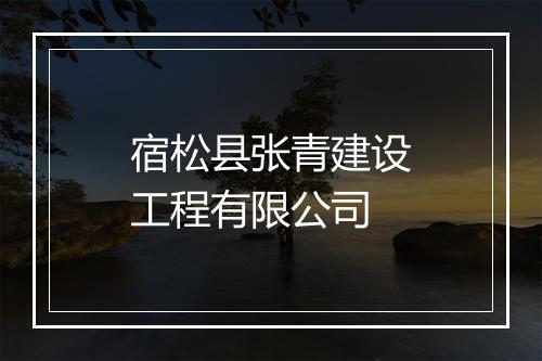 宿松县张青建设工程有限公司