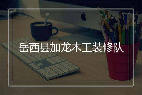 岳西县加龙木工装修队