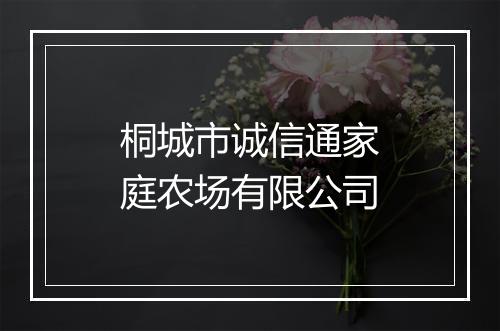桐城市诚信通家庭农场有限公司