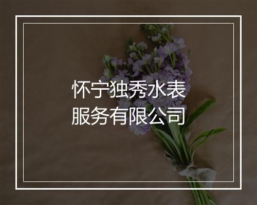 怀宁独秀水表服务有限公司