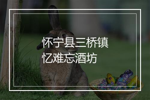 怀宁县三桥镇忆难忘酒坊