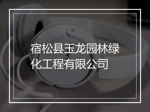 宿松县玉龙园林绿化工程有限公司