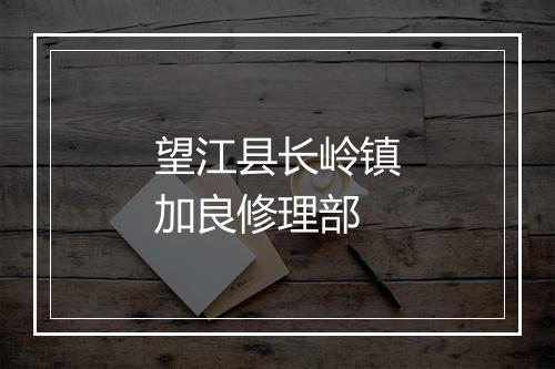 望江县长岭镇加良修理部