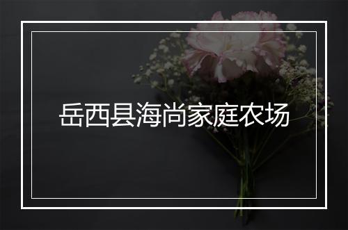 岳西县海尚家庭农场
