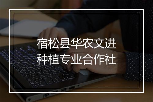 宿松县华农文进种植专业合作社