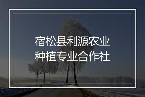 宿松县利源农业种植专业合作社