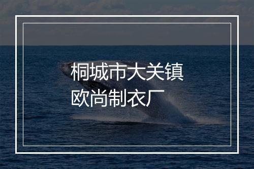桐城市大关镇欧尚制衣厂