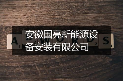 安徽国亮新能源设备安装有限公司