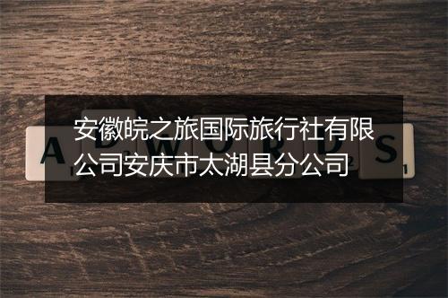安徽皖之旅国际旅行社有限公司安庆市太湖县分公司