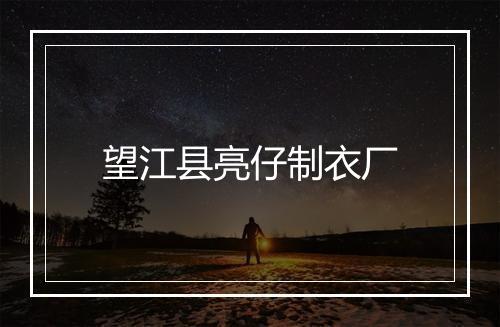 望江县亮仔制衣厂