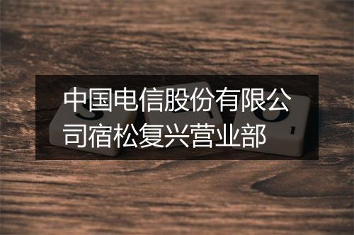 中国电信股份有限公司宿松复兴营业部