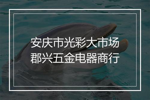 安庆市光彩大市场郡兴五金电器商行