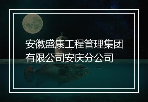 安徽盛康工程管理集团有限公司安庆分公司