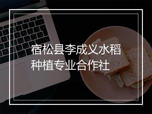 宿松县李成义水稻种植专业合作社