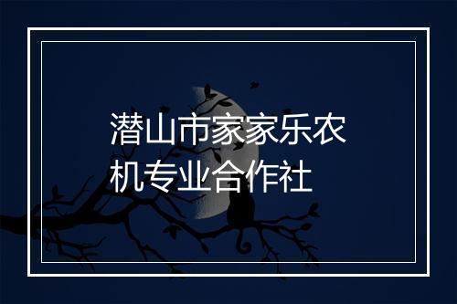 潜山市家家乐农机专业合作社