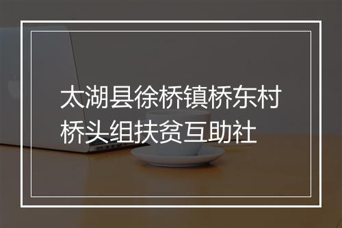 太湖县徐桥镇桥东村桥头组扶贫互助社