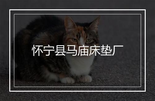 怀宁县马庙床垫厂