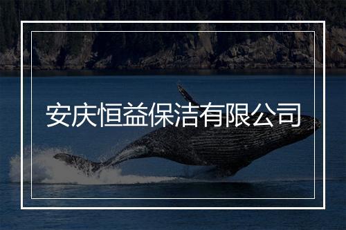 安庆恒益保洁有限公司
