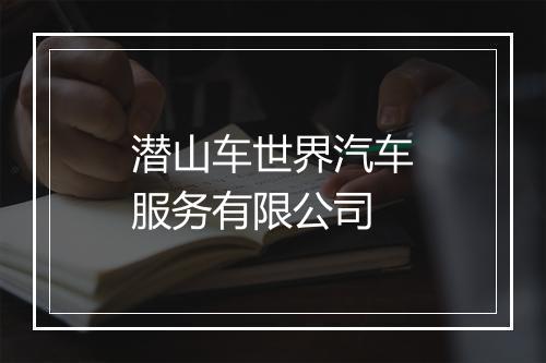 潜山车世界汽车服务有限公司