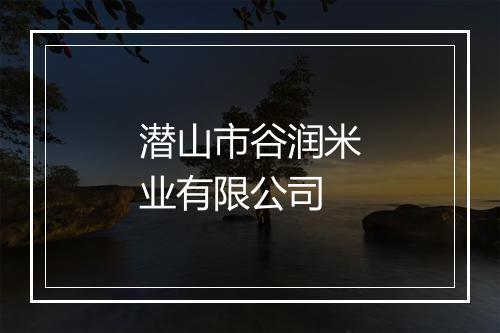 潜山市谷润米业有限公司