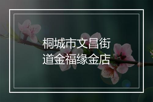 桐城市文昌街道金福缘金店