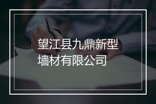 望江县九鼎新型墙材有限公司