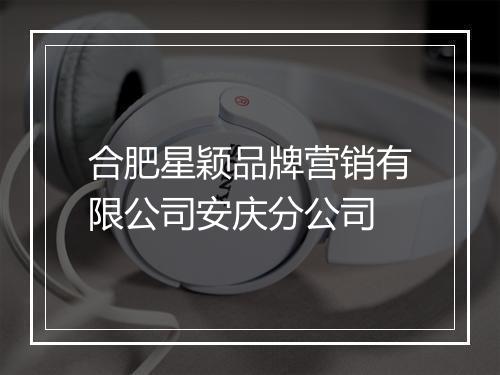合肥星颖品牌营销有限公司安庆分公司