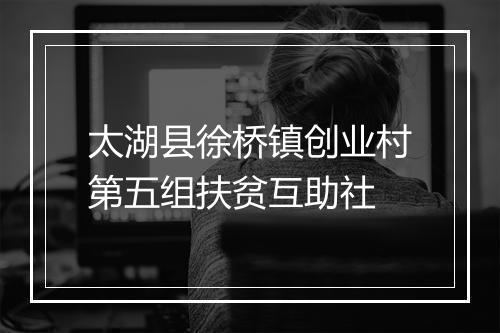 太湖县徐桥镇创业村第五组扶贫互助社