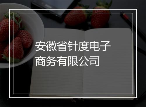 安徽省针度电子商务有限公司