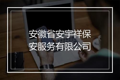 安徽省安宇祥保安服务有限公司