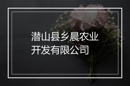 潜山县乡晨农业开发有限公司