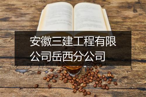安徽三建工程有限公司岳西分公司