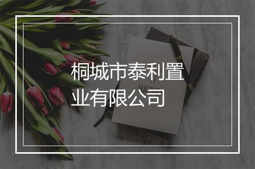 桐城市泰利置业有限公司