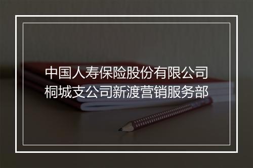 中国人寿保险股份有限公司桐城支公司新渡营销服务部