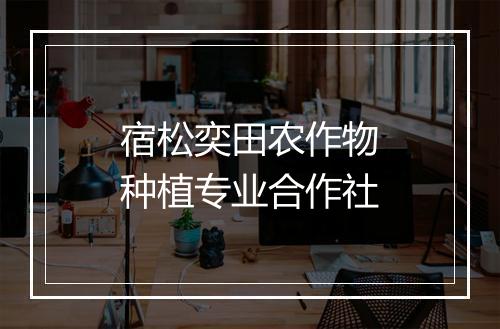 宿松奕田农作物种植专业合作社