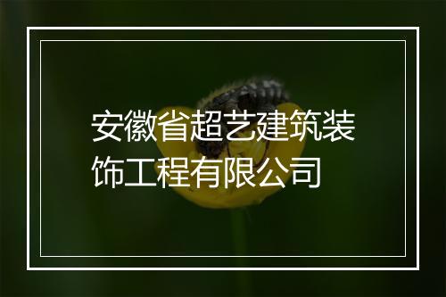 安徽省超艺建筑装饰工程有限公司