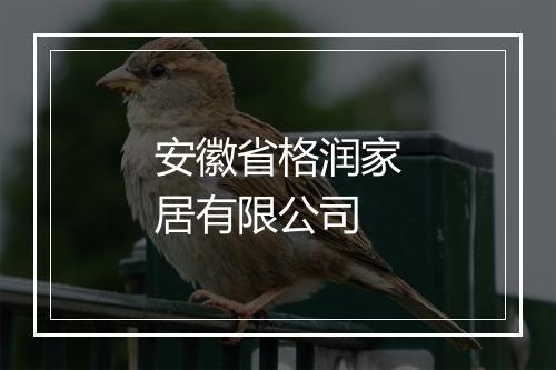 安徽省格润家居有限公司